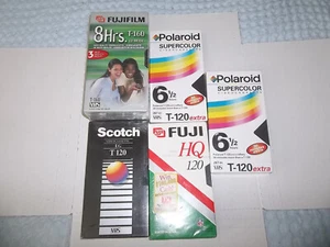 lot of 7 new sealed vhs tapes fuji scotch polaroid  - Picture 1 of 5