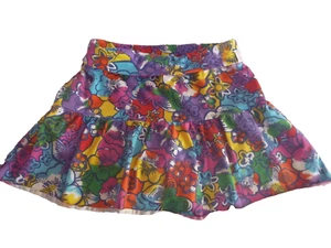 Girl 14 Skort Skirt Tiered Ruffled Active Floral Multi Cotton Knit Stretch - Picture 1 of 5