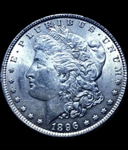 1896 P Morgan Silver Dollar 90% Silver AU/UNC Philadelphia Mint, Beauty! - Picture 1 of 3