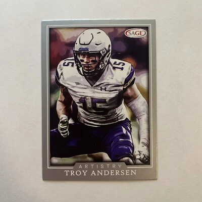 Troy Andersen 2022 Sage Artistry Silver 29 Atlanta Falcons Montana State U - Image 1 of 2