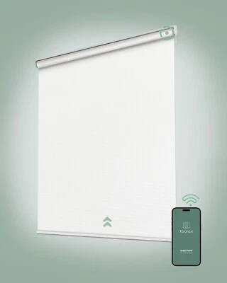 Motorized Blinds Blackout Motorized Roller Cordless App Control White, 34" X 72" - Image 1 of 4
