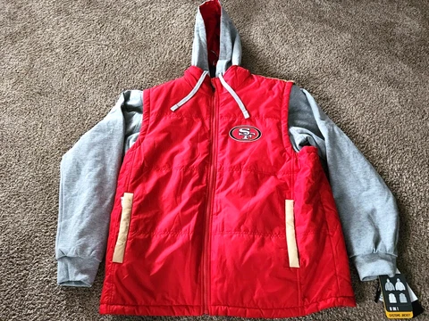 SAN FRANCISCO 49ERS 8 IN 1 WINTER COAT/JACKET MEN'S 2XL BRAND NEW WITH TAGS! Cover