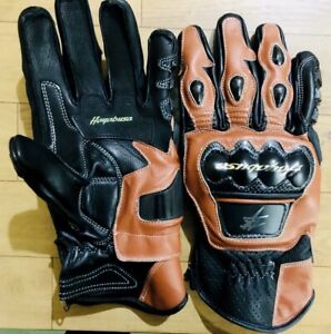 Suzuki Hayabusa Motorcycle Motorbike Racing Leather Short Gloves MotoGP