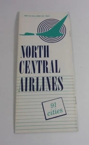 North Central Airlines Vintage 1965 Time Table Flight Schedule Booklet - Picture 1 of 5
