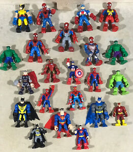 Marvel DC Figures Toy Biz Playskool Super Hero Adventure Super Friends Lot Of 22