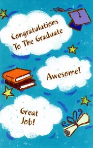 Encouraging HAPPY GRADUATION Card, Awesome! Great Job! by Gallant Greetings + ✉ - Picture 1 of 4