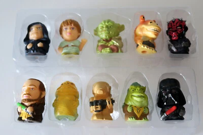 Complete set of 10 Star Wars Episode I pencil toppers, Japan, Maul Qui-Gon, Yoda - Image 1 of 3