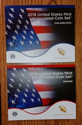 2018 US Mint Set 20 Coin Uncirculated Set Complete Philadelphia & Denver W/ OGP - Image 1 of 4