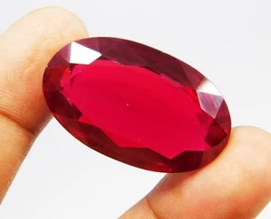 67.50 Ct Pigeon Blood Red Ruby Beautiful Genuine Oval Loose Gemstone Certified - Picture 1 of 9