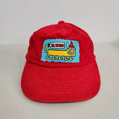 Boné Snapback Vintage El Toro Tequila Worm Veludo Vermelho Anos 90 Ajustável RARO - Imagem 1 de 4