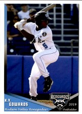 2019 Hudson Valley Renegades Grandstand #9 K.V. Edwards Hammond Indiana IN Card