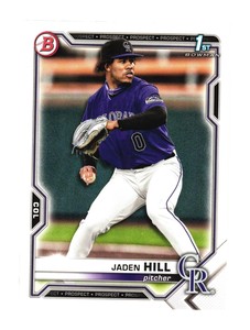 2021 Bowman Draft Jaden Hill BD-142  1st Rockies [add’l $1 cards, 5¢ ship]