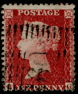 SG40, 1d rosa-rojo, LC14, USADO. Cat £12. - Imagen 1 de 1