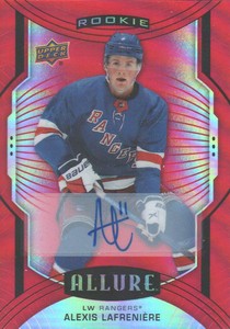 2020-21 Upper Deck Allure Hockey Red Rainbow #150 Alexis Lafreniere RC AUTO