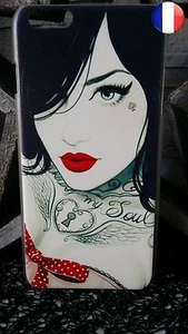 Coque Plastique Rigide Etui Apple IPHONE 6 PLUS - Femme Tatoué Tatouage 69 - Picture 1 of 1