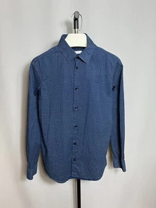 versace collection dress shirt mens long sleeve blue Sz S 39 - Picture 1 of 9