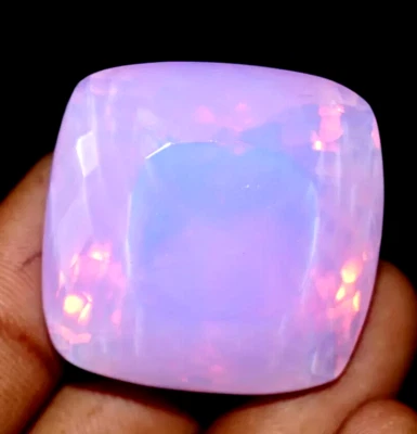 81.05 CT Large Pink Opal Australian Cushion Cut Loose Gemstone Gift 4 Women/Her - Image 1 of 4