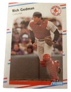 1988 Fleer #353 Rich Gedman Boston Red Sox MLB Baseball Card (X - Picture 1 of 4