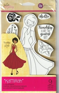 Prima Julie Nutting KAMIRAH Doll Cling Stamps "Solecito" Planner Tags 913496 - Picture 1 of 3