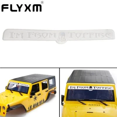 FLYXM For SCX10 Wrangler 1:10 RC Car Windscreen Windshield Banner Sticker Decal - Image 1 of 4