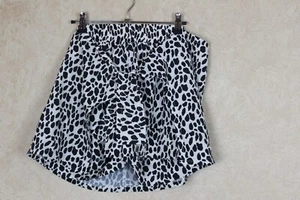 Pantalón corto para mujer Kendall + Kylie negro talla XS estampado de leopardo corbata frontal nuevo con etiquetas __ R12C2 - Imagen 1 de 4