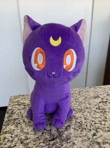Large Sailor Moon 13” Luna Plush Cat Clever Idiots Purple Standing Cat NWT - Picture 1 of 6
