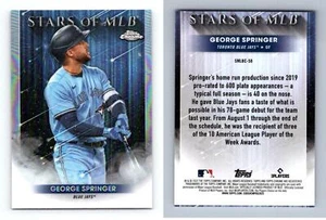 George Springer #SMLBC-58 Topps Baseball 2022 Series 2 Stars Of MLB Chrome Card - Picture 1 of 1