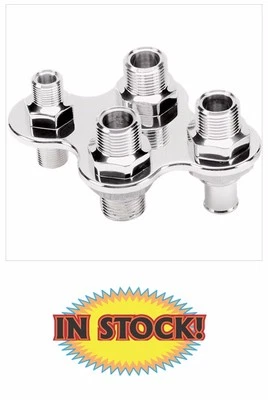 Billet Specialties 66925 - 4 portas A/C anteparo térmico tipo push-on - polido - Imagem 1 de 4