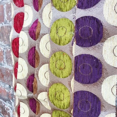 Retro Polka Dot Jacquard Polsterstoff für Kissen & Vorhänge pro Meter