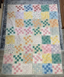 Edredón Palmyra New York Vintage Cosido a Mano Hecho a Mano 82x61 Raro Difícil de Encontrar Envío Ahora - Imagen 1 de 16