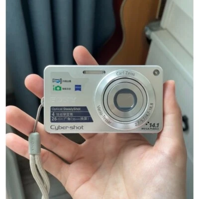 SONY Cyber-Shot DSC-W350 Digital Camera Built-in Flash Face Detection Silver - Image 1 of 4