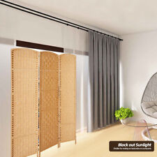 3 Panels Woven Fiber Room Divider Folding Privacy Screen 6 Ft. Tall Lightweight