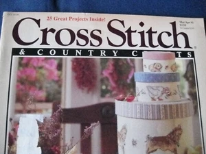 Vtg Cross Stitch and Country Crafts Magazine Mar/Apr 1991 25 Projects Cottage - Picture 1 of 3