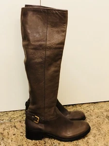 Prada Brown Tall Leather Boots - Picture 1 of 11