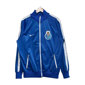 Vintage 90s Primeira Liga FC Porto Nike Blue Track Jacket Size L Training Top - Picture 1 of 10