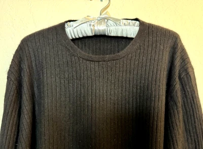 Suéter Vintage DONNA KARAN Negro Cachemira Talla XL Foto 1 de 4