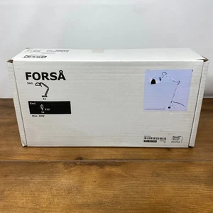 New IKEA FORSA Chrome Desk Work Lamp Adjustable Arm Metal Light Articulating - Picture 1 of 6