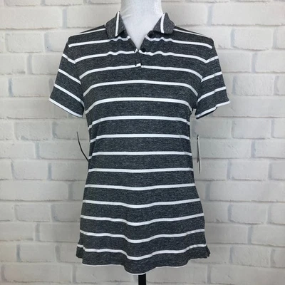 Nuevo con etiquetas Polo Nike Mujer Calce Seco Talla S Gris Rayas Manga Corta Foto 1 de 4