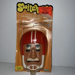 Vintage 1975 Football Player Face Moveable Nose Light Switch Plate Cover Kenner - Picture 1 of 4