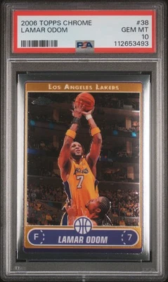 2006 TOPPS CHROME #38 LAMAR ODOM PSA 10 - Image 1 of 2
