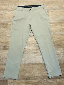 NICKEL & IRON Men’s Stretch Chino Modern Slim Performance Pants 36x30 Green - Picture 1 of 13