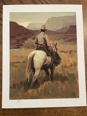 Impresión numerada firmada por Mark Maggiori ALONG THE COLORADO #11 de 734 copias vaquero Foto 1 de 4