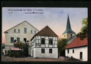 Ansichtskarte Wiblingwerde, Gasthaus Winkhaus und Kirchturm  - Picture 1 of 2