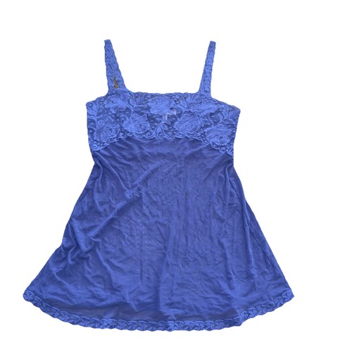 UNDERCOVER Vestito donna slip vintage Victorias Secret grande blu lingerie babydoll