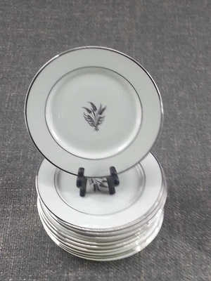 Royal Chatham Fine China Silver Wheat Harvest  12 Piece 6.25 Inch Plates - Image 1 of 4