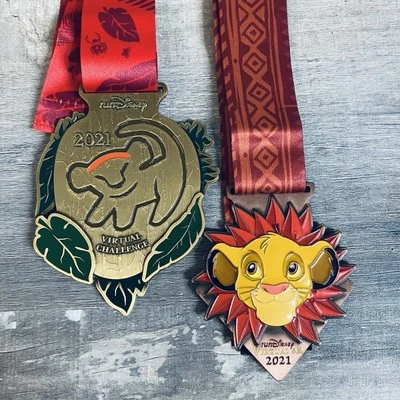 2 runDisney виртуальная серия - Король Лев 2021 5k медали Simba Disney World - Изображение 1 из 4