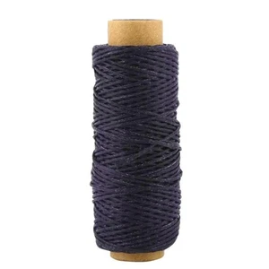 Waxed Linen Thread 50m Black for Jewelry Sewing Leather Upholstery Craft - Picture 1 of 2