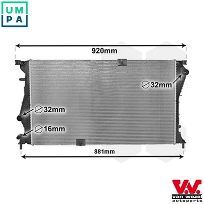 RADIATOR ENGINE COOLING 43002601 FOR RENAULT TRAFIC/II/Rodeo/Platform/Chassis - Image 1 of 4