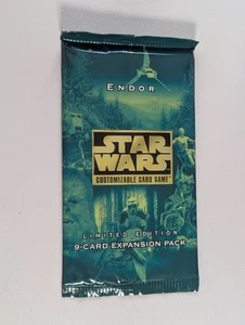 1999 Star Wars CCG Decipher Limited Edition 9 Card Endor Expansion Booster Pack - Picture 1 of 3