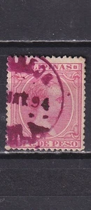1894 - España - Filipinas - Alfonso XIII - Edifil 115 - Fechador Manila - Picture 1 of 2